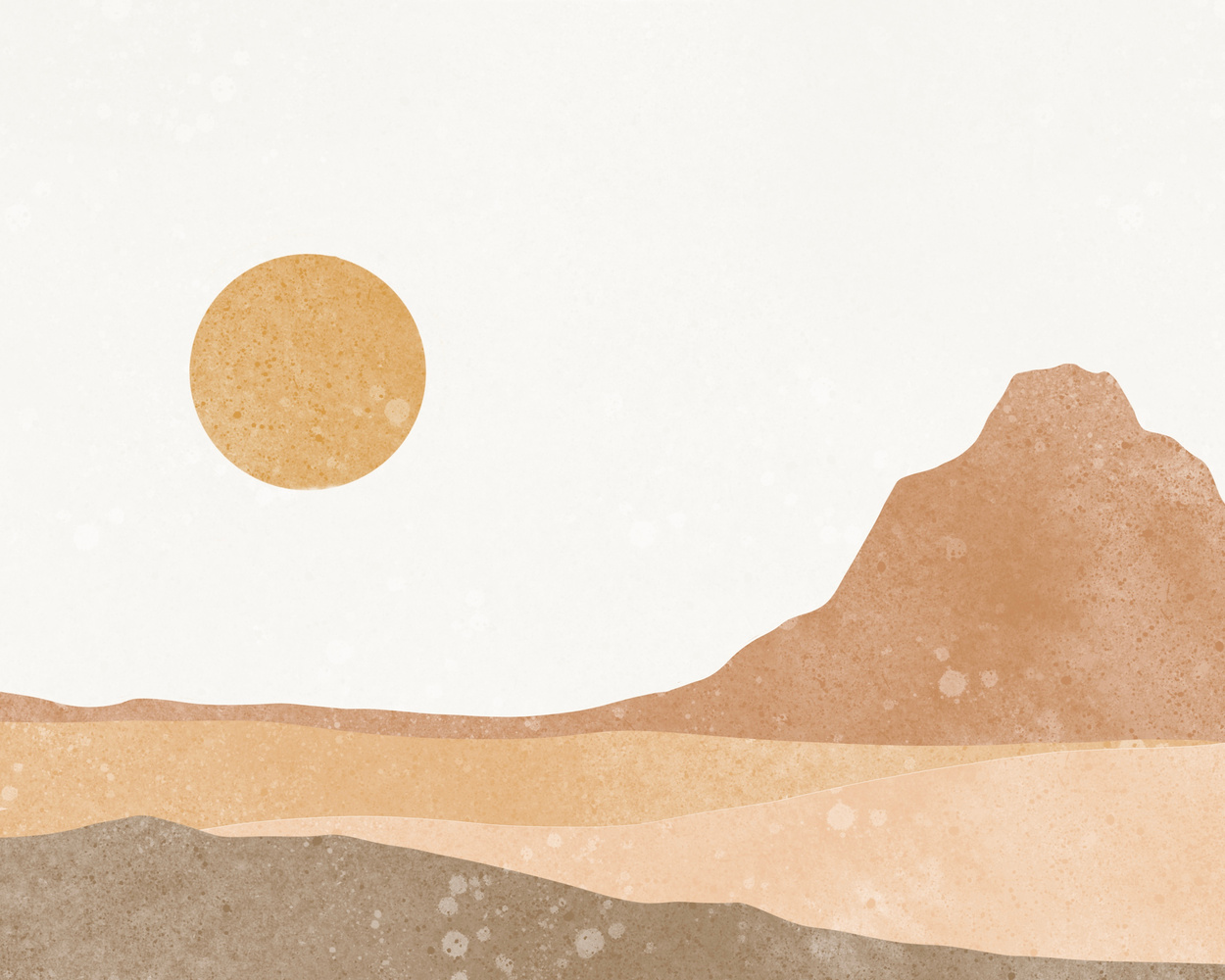 Aesthetic Desert Illustration