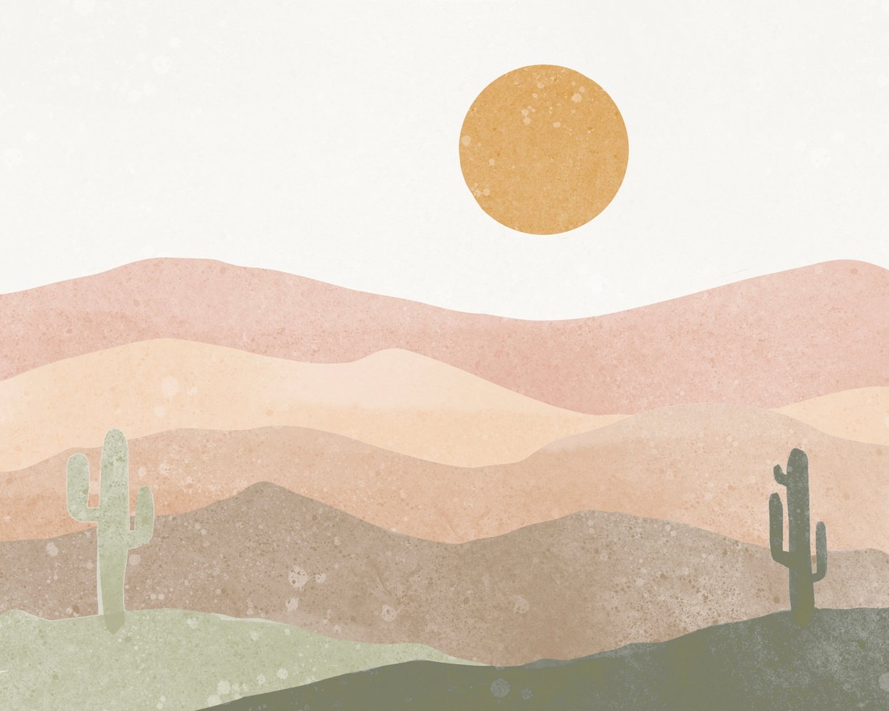 Aesthetic Desert Illustration