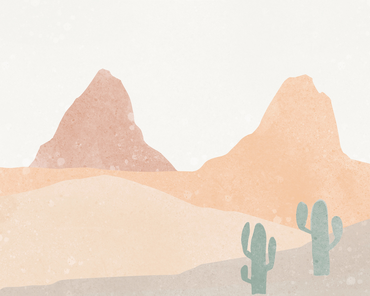 Aesthetic Desert Illustration